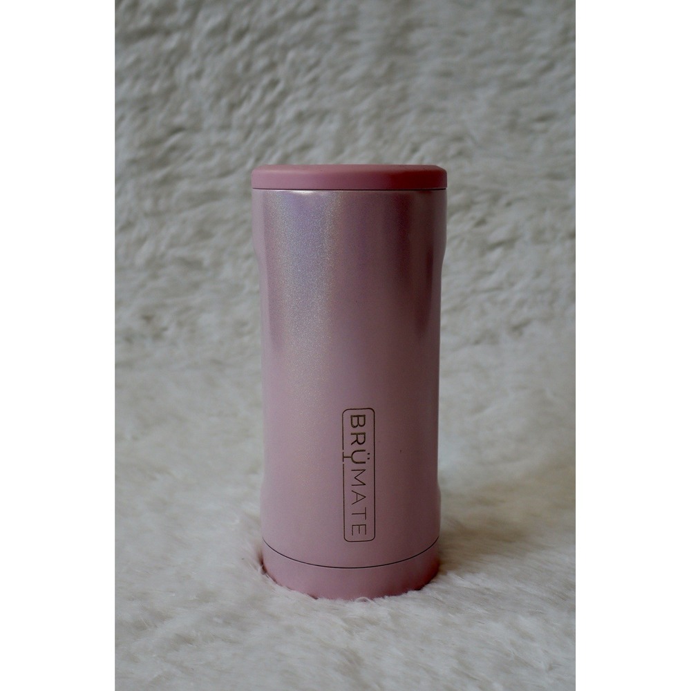 BrüMate Hopsulator Slim 12oz Can Cooler Triple Insulated Seltzer Holder Pink